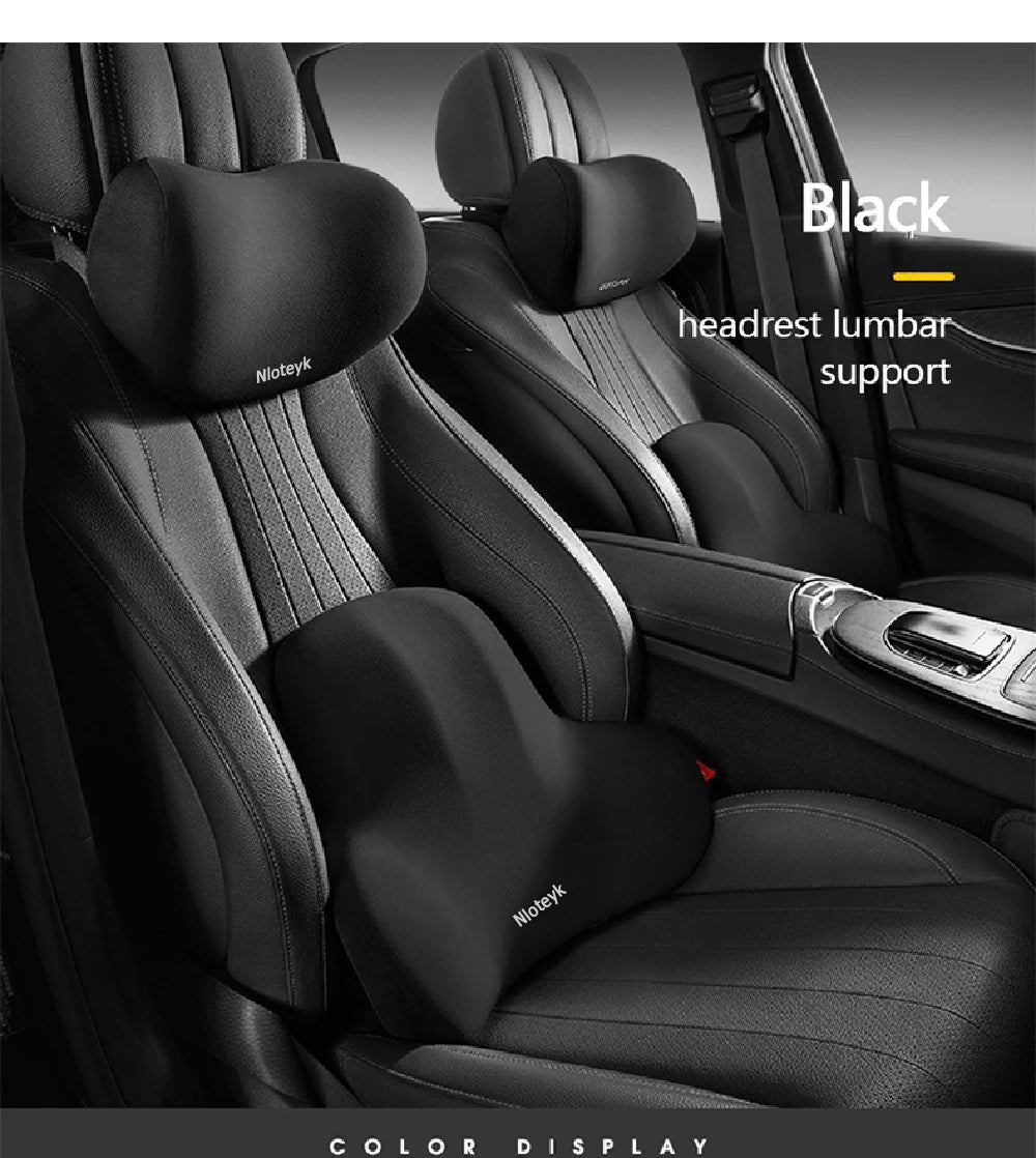 Memory Foam Car Pillow – Neck & Lumbar Support for Stress-Free Travel
