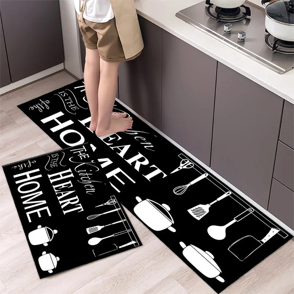 Non-Slip Kitchen Mat Set – Versatile Rugs for Entry, Hallway, Bathroom, and Living Room.