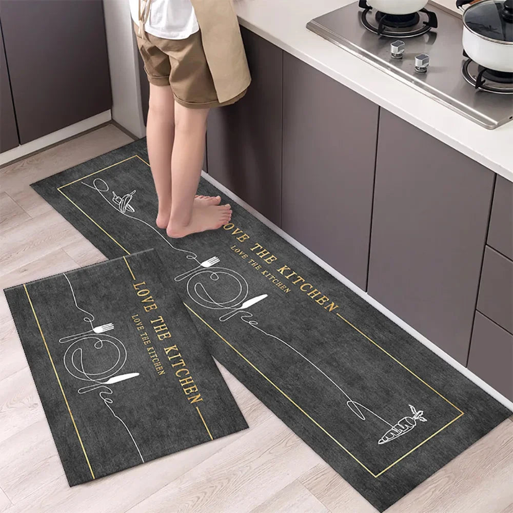Non-Slip Kitchen Mat Set – Versatile Rugs for Entry, Hallway, Bathroom, and Living Room.