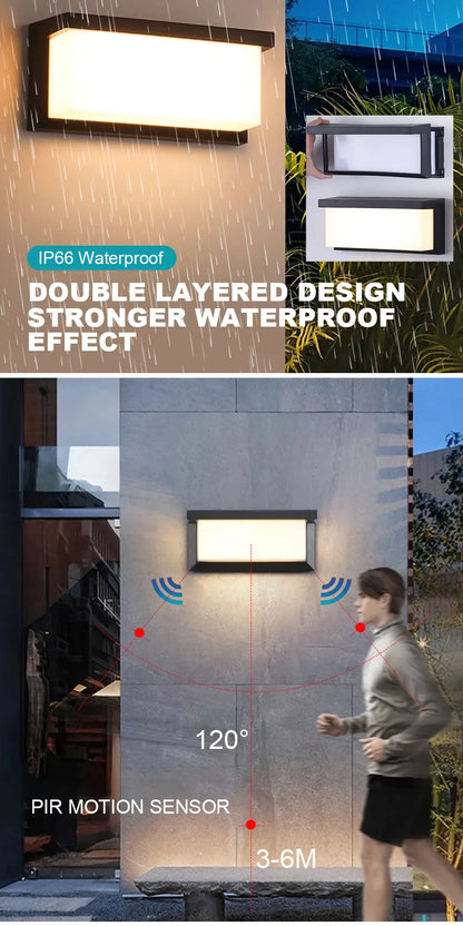 Waterproof LED Motion Sensor Wall Light – Perfect for Outdoor Spaces!