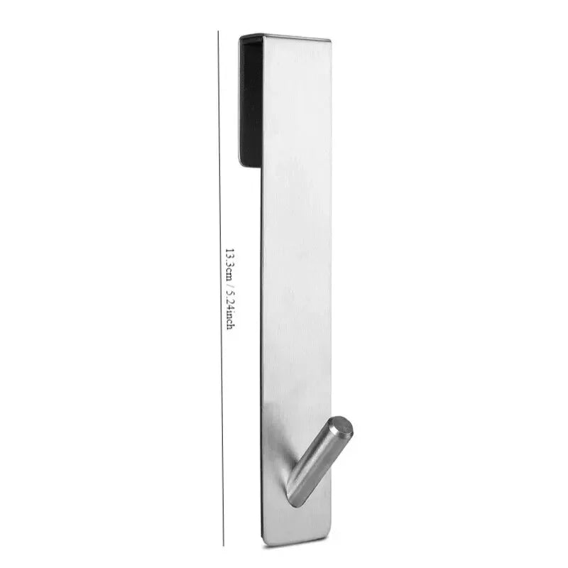 Stainless Steel Glass Door Hook - Non-Perforated & Detachable