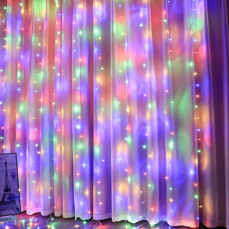 6M USB LED Fairy Curtain Lights – Festive Glow for Holidays!