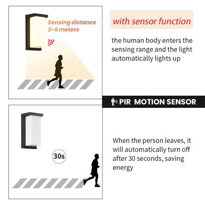 Waterproof LED Motion Sensor Wall Light – Perfect for Outdoor Spaces!