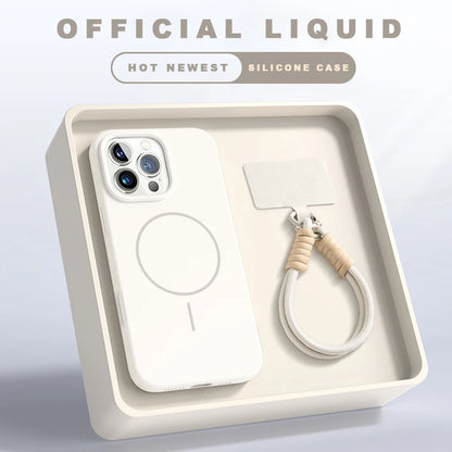 Magsafe Silicone Case – For iPhone with Lanyard Strap