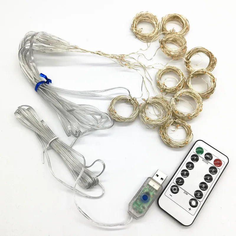 6M USB LED Fairy Curtain Lights – Festive Glow for Holidays!