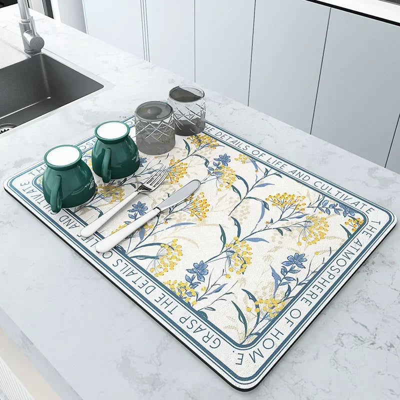 Multi-Color Diatomite Placemat – Quick-Drying, Absorbent, and Non-Slip!