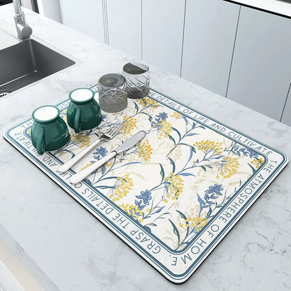 Multi-Color Diatomite Placemat – Quick-Drying, Absorbent, and Non-Slip!