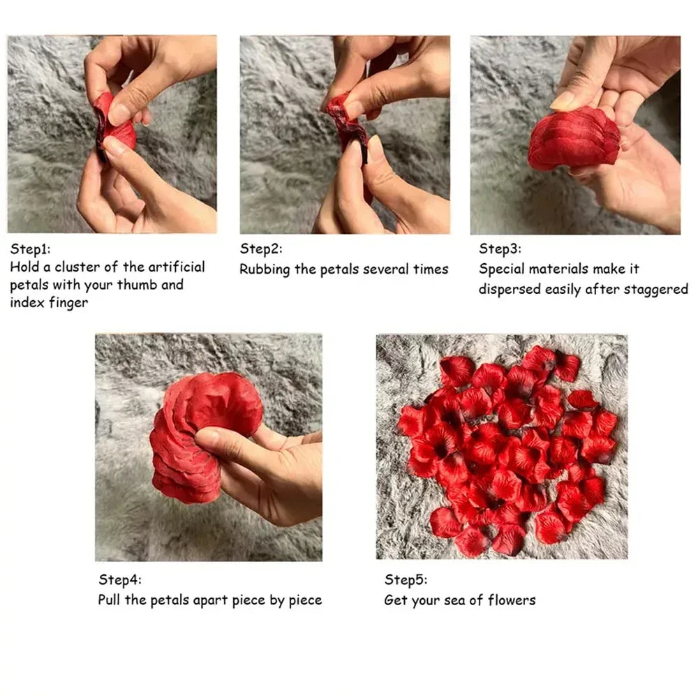 Colorful Artificial Rose Petals – Perfect for Weddings, Parties, & Romantic Decor!