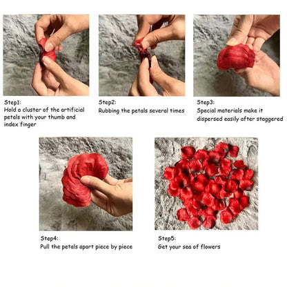 Colorful Artificial Rose Petals – Perfect for Weddings, Parties, & Romantic Decor!