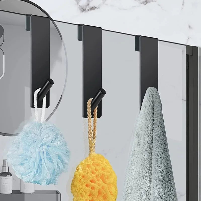 Stainless Steel Glass Door Hook - Non-Perforated & Detachable
