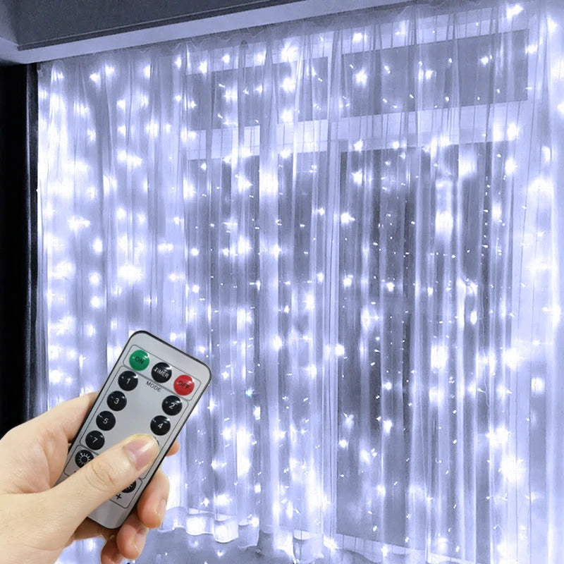 6M USB LED Fairy Curtain Lights – Festive Glow for Holidays!