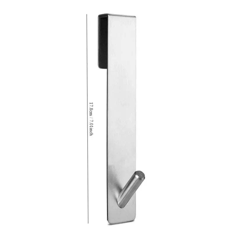 Stainless Steel Glass Door Hook - Non-Perforated & Detachable