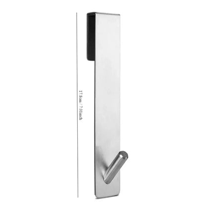 Stainless Steel Glass Door Hook - Non-Perforated & Detachable