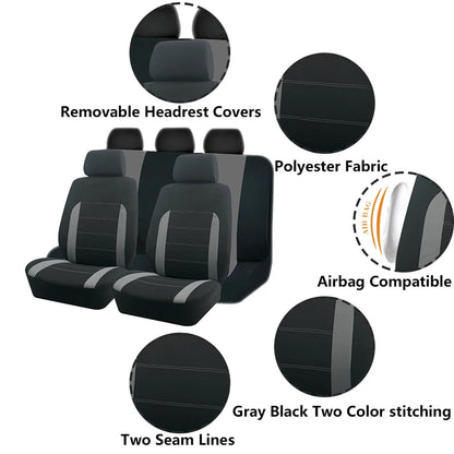 AUTO PLUS Universal Car Seat Covers – Fit for Cars, SUVs & Trucks