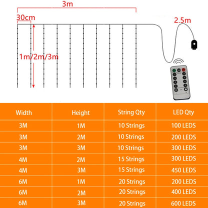 6M USB LED Fairy Curtain Lights – Festive Glow for Holidays!