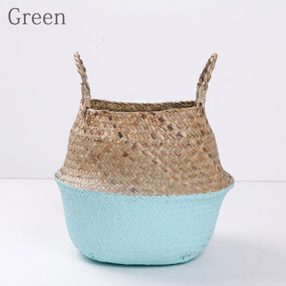 Foldable Woven Baskets with Handles