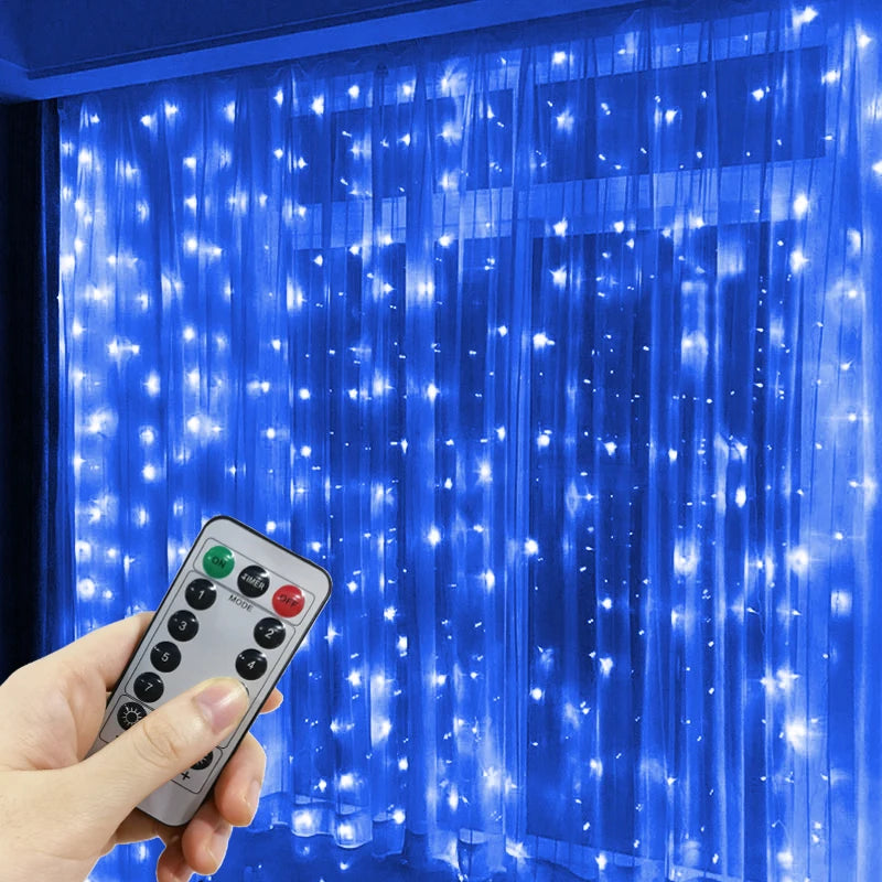 6M USB LED Fairy Curtain Lights – Festive Glow for Holidays!
