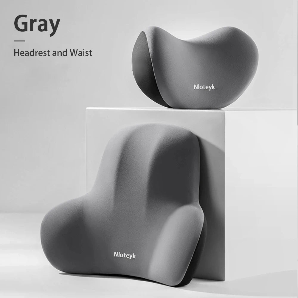 Memory Foam Car Pillow – Neck & Lumbar Support for Stress-Free Travel