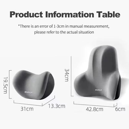 Memory Foam Car Pillow – Neck & Lumbar Support for Stress-Free Travel