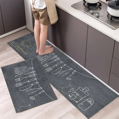 Non-Slip Kitchen Mat Set – Versatile Rugs for Entry, Hallway, Bathroom, and Living Room.