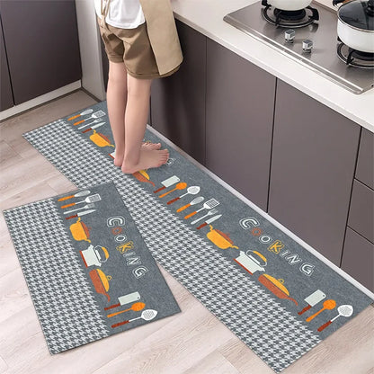 Non-Slip Kitchen Mat Set – Versatile Rugs for Entry, Hallway, Bathroom, and Living Room.