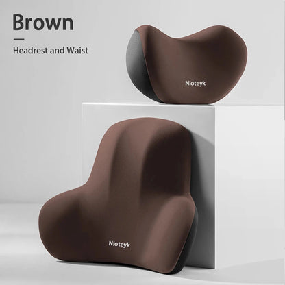 Memory Foam Car Pillow – Neck & Lumbar Support for Stress-Free Travel