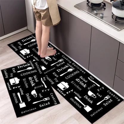 Non-Slip Kitchen Mat Set – Versatile Rugs for Entry, Hallway, Bathroom, and Living Room.