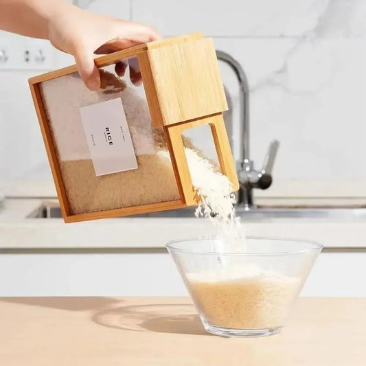 Bamboo Cereal Dispenser – Kitchen & Pantry Organizer
