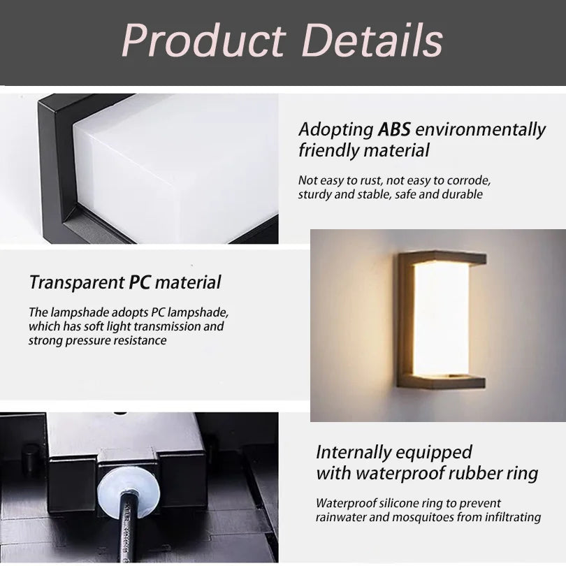 Waterproof LED Motion Sensor Wall Light – Perfect for Outdoor Spaces!