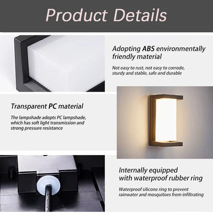 Waterproof LED Motion Sensor Wall Light – Perfect for Outdoor Spaces!