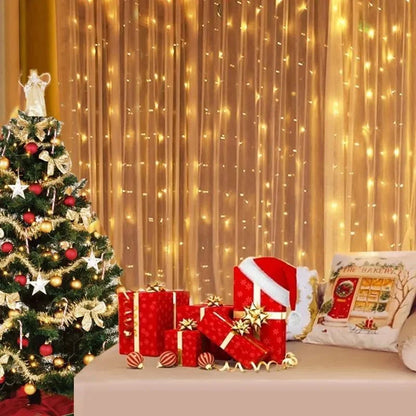 6M USB LED Fairy Curtain Lights – Festive Glow for Holidays!