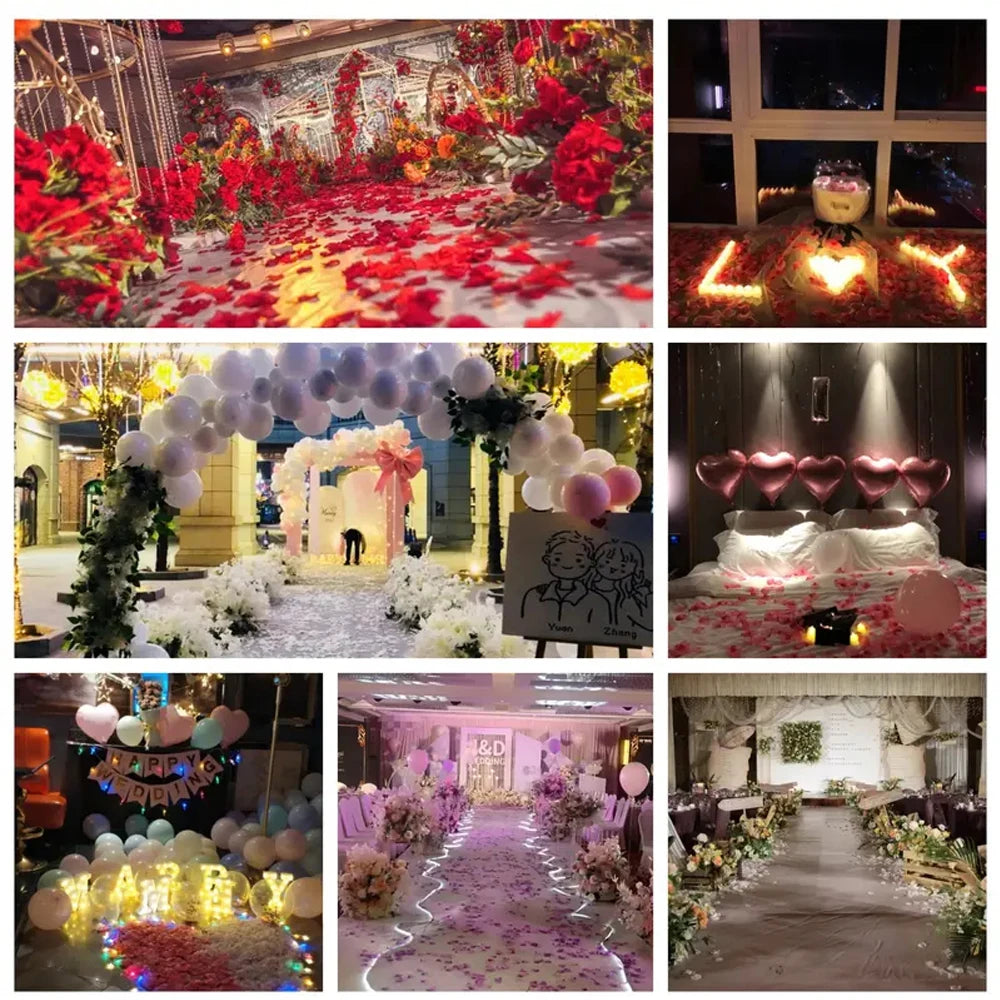 Colorful Artificial Rose Petals – Perfect for Weddings, Parties, & Romantic Decor!