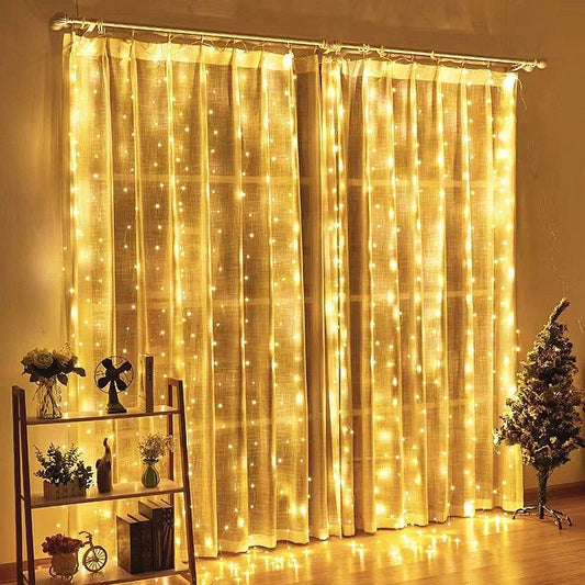 6M USB LED Fairy Curtain Lights – Festive Glow for Holidays!