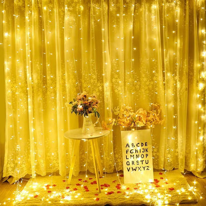 6M USB LED Fairy Curtain Lights – Festive Glow for Holidays!