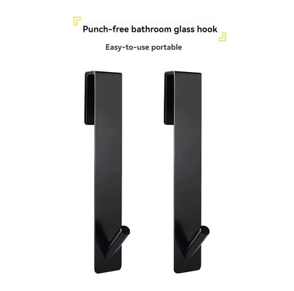 Stainless Steel Glass Door Hook - Non-Perforated & Detachable