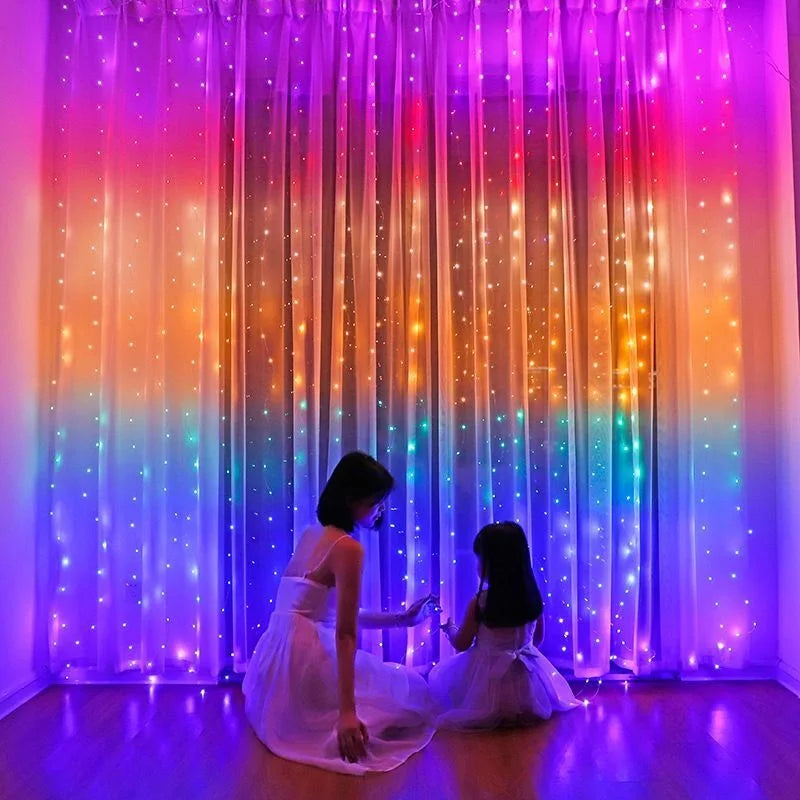 6M USB LED Fairy Curtain Lights – Festive Glow for Holidays!