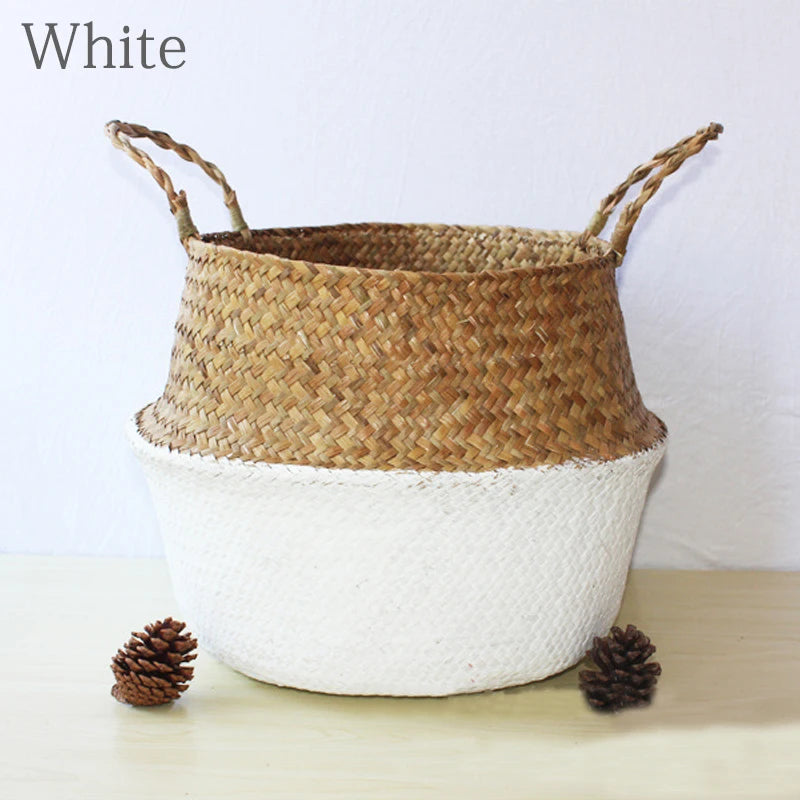 Foldable Woven Baskets with Handles