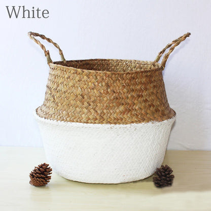 Foldable Woven Baskets with Handles