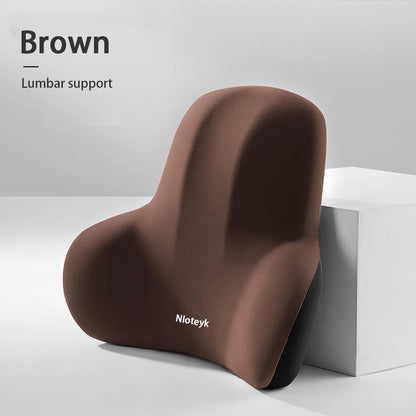 Memory Foam Car Pillow – Neck & Lumbar Support for Stress-Free Travel