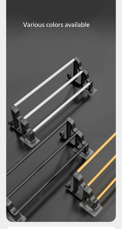 Self-Adhesive 3-Rod Towel Rack – Space-Saving Bathroom Organizer!